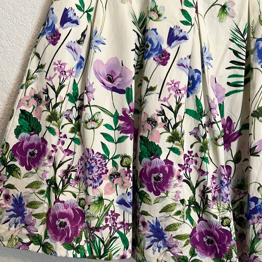 Talbots women’s 10 boho floral print flare mini skirt Office Fairycore Brunch - Picture 3 of 13
